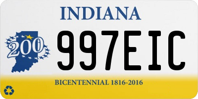 IN license plate 997EIC