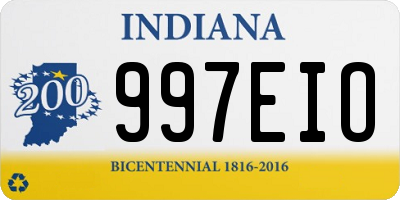 IN license plate 997EIO