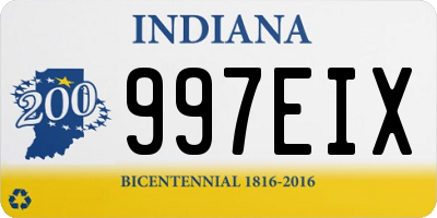 IN license plate 997EIX