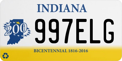 IN license plate 997ELG