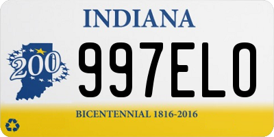 IN license plate 997ELO