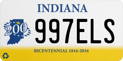 IN license plate 997ELS