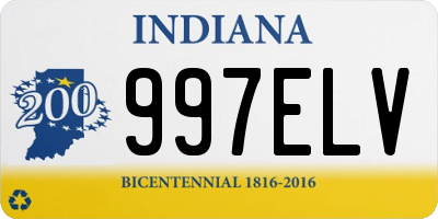 IN license plate 997ELV