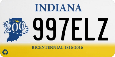 IN license plate 997ELZ