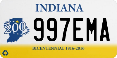 IN license plate 997EMA