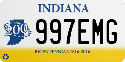 IN license plate 997EMG