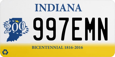 IN license plate 997EMN