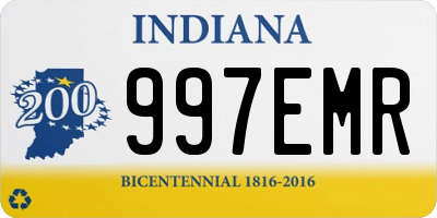 IN license plate 997EMR