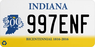 IN license plate 997ENF