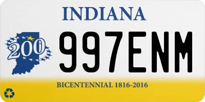 IN license plate 997ENM