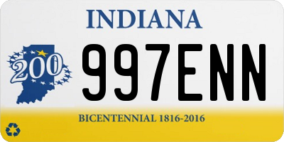 IN license plate 997ENN