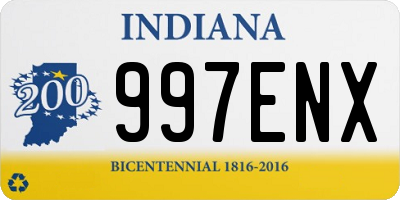 IN license plate 997ENX