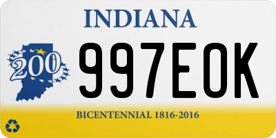 IN license plate 997EOK