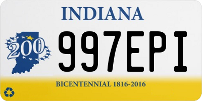 IN license plate 997EPI