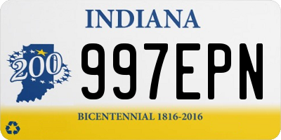 IN license plate 997EPN