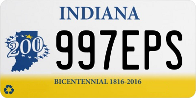 IN license plate 997EPS