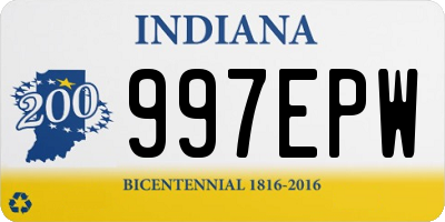 IN license plate 997EPW