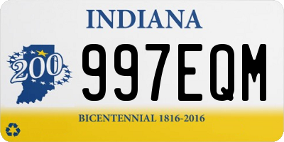 IN license plate 997EQM