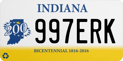 IN license plate 997ERK