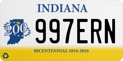 IN license plate 997ERN