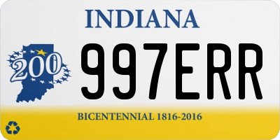 IN license plate 997ERR