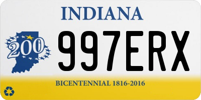 IN license plate 997ERX