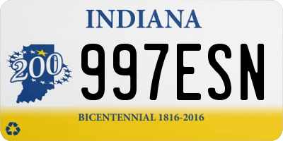 IN license plate 997ESN