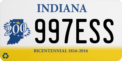 IN license plate 997ESS