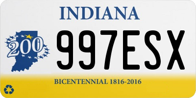 IN license plate 997ESX