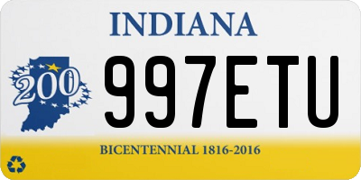 IN license plate 997ETU