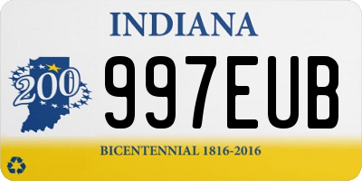 IN license plate 997EUB