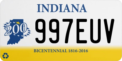 IN license plate 997EUV