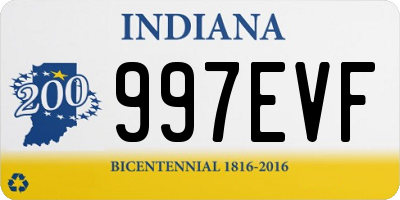 IN license plate 997EVF