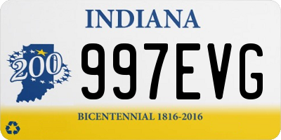 IN license plate 997EVG