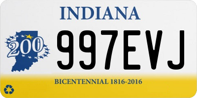 IN license plate 997EVJ