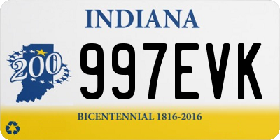 IN license plate 997EVK