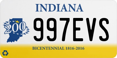 IN license plate 997EVS