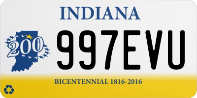 IN license plate 997EVU