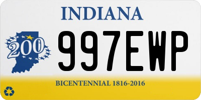 IN license plate 997EWP