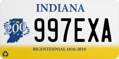 IN license plate 997EXA