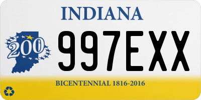 IN license plate 997EXX