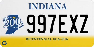 IN license plate 997EXZ