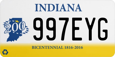 IN license plate 997EYG