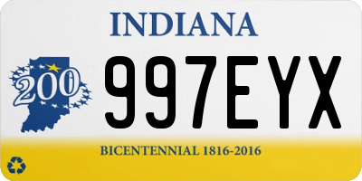 IN license plate 997EYX