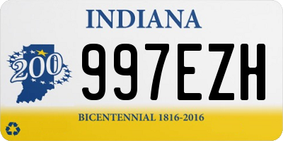 IN license plate 997EZH