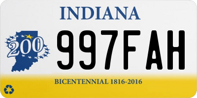 IN license plate 997FAH