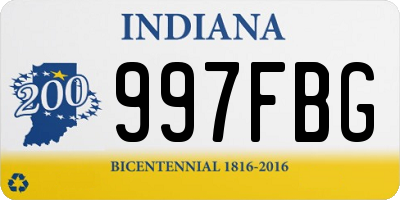 IN license plate 997FBG