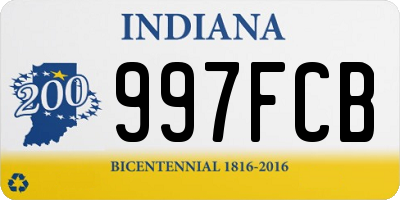 IN license plate 997FCB