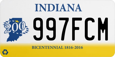 IN license plate 997FCM