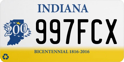 IN license plate 997FCX